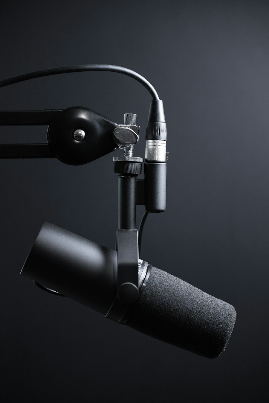 Illustrative podcast microphone